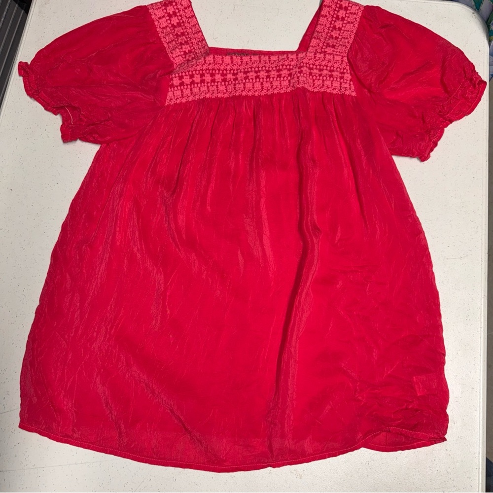 Johnny Was Red Blouse with embroidered Detail